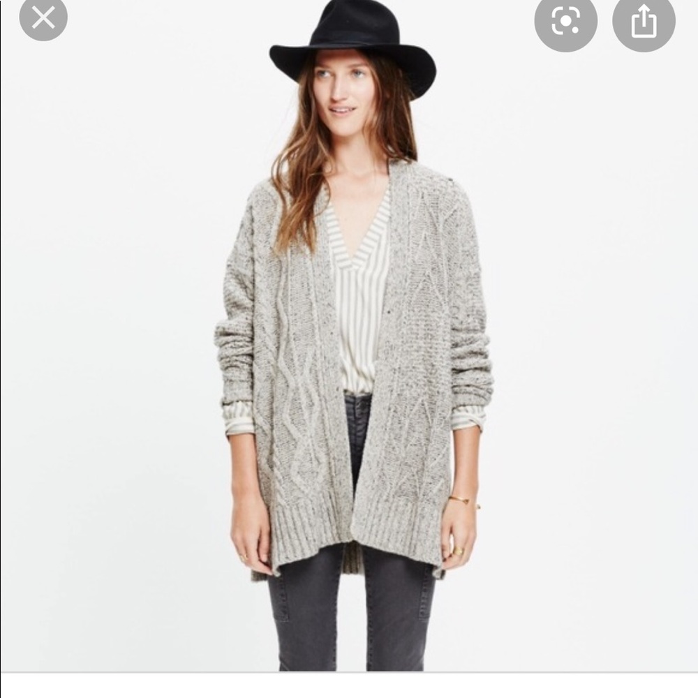 Madewell panelstitch open cardigan